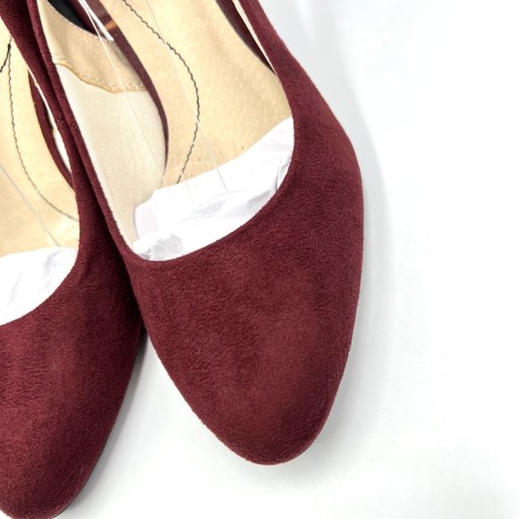 Lifestride Womens Gigi Sling Red Wine Burgundy Slingback Heels Pumps Shoes 7M - Picture 5 of 12